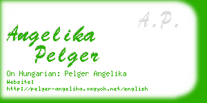 angelika pelger business card